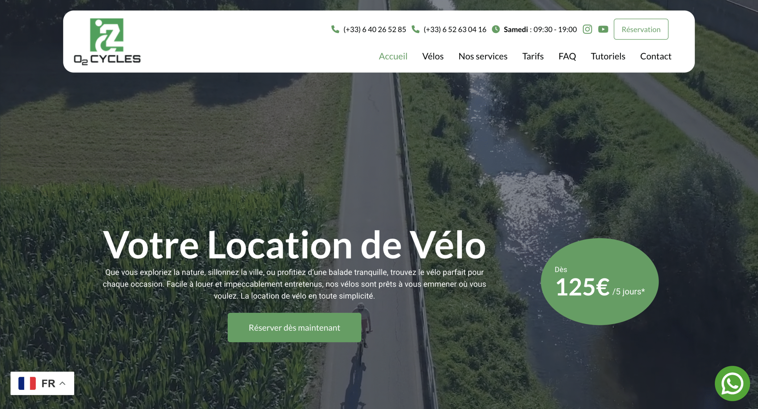 Page d'accueil 02 Cycles kwickly agency