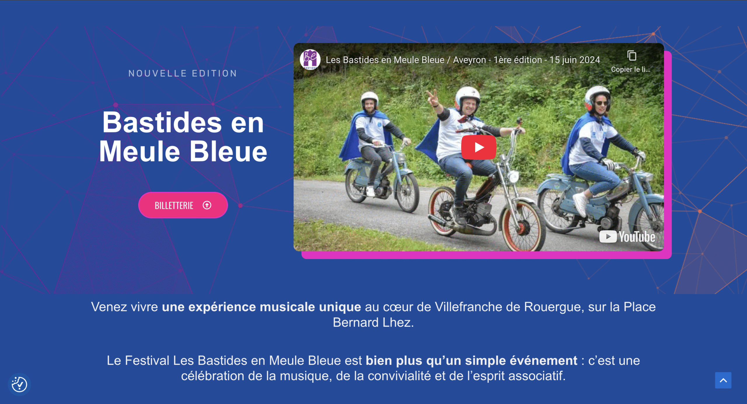 Page d'accueil Bastides en Meule Bleue kwickly agency